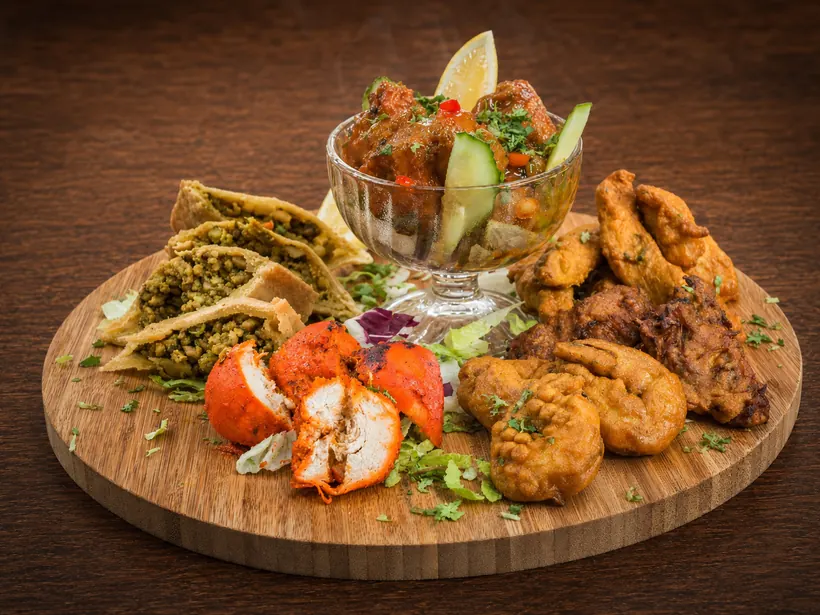 Mixed starter platter at Gill's Restaurant Gibraltar