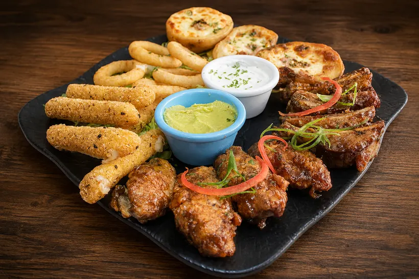 Crispy sharing platter at Gill's Restaurant Gibraltar