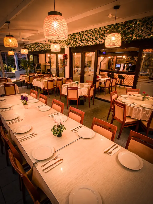 Dining room ready at Gill's Restaurant Gibraltar